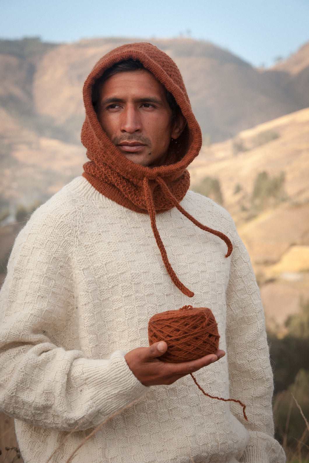 Knitted Hood - Andean Wool