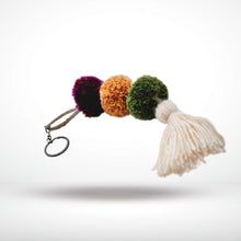Load image into Gallery viewer, 3 PomPom Keychain
